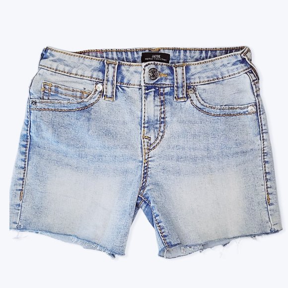 TRUE RELIGION 'Jayde' Midrise Cut Off Denim Shorts - Raw Hem - Picture 5 of 9